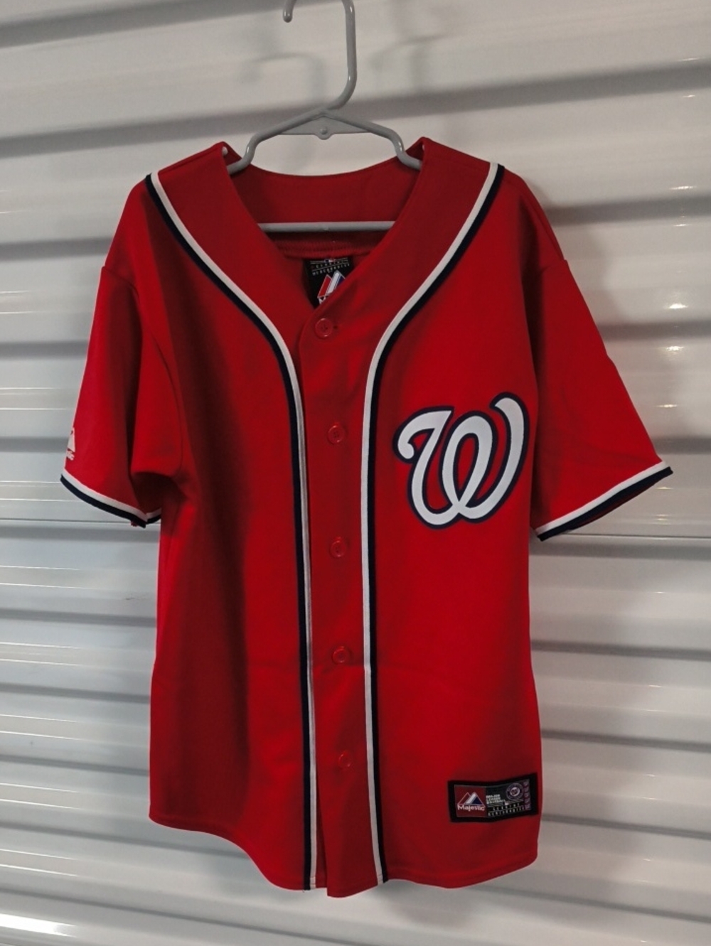 Vtg Majestic Washington Nationals Stephen Strasburg #37 Red Jersey Kid's Sz M